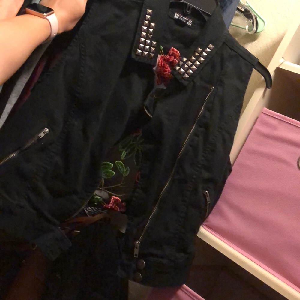 Upcycled denim vest